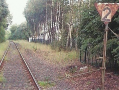 Ankündigung einer Langsamfahrstrecke