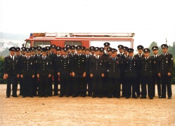 Mitglieder des Löschbezirks Osterbrücken in den 80ern