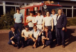 Mitglieder des LBZ Osterbrücken beim Feuerwehrleistungsmarsch in Welschbach